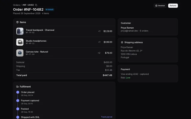 Order details