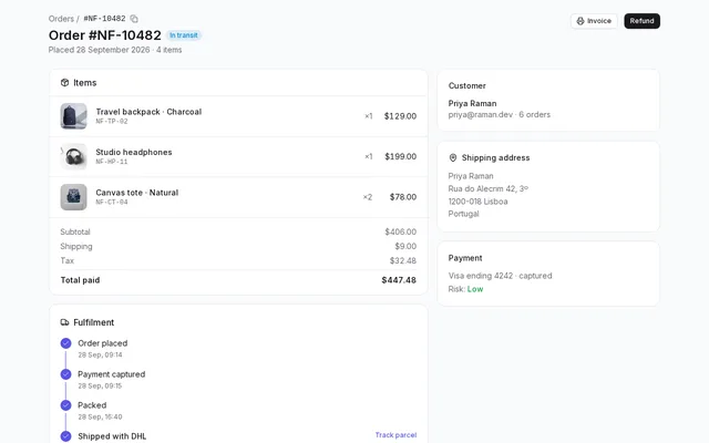 Order details