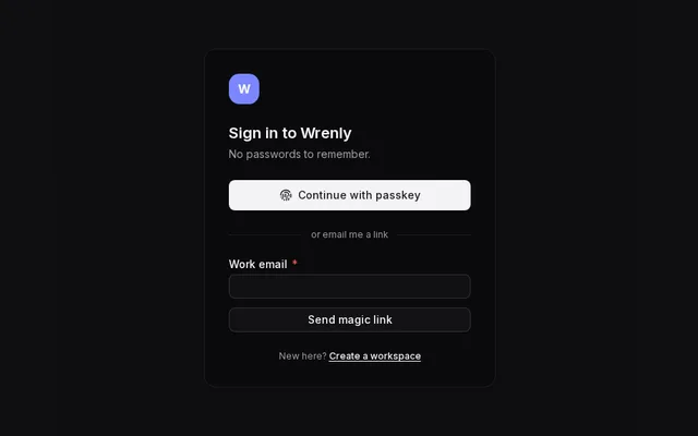 Passkey sign-in