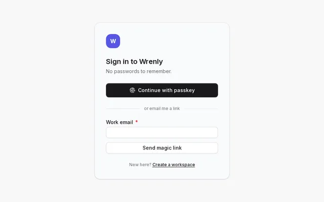 Passkey sign-in