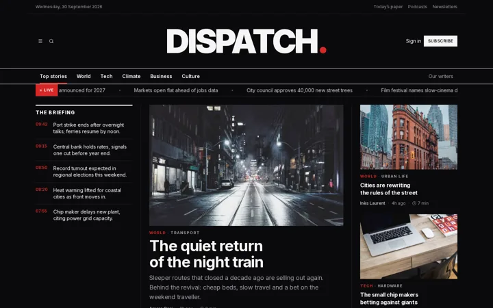Dispatch template