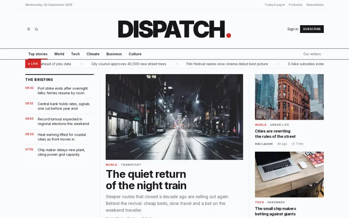 Dispatch template